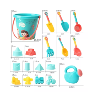 Foto 5 | Juguetes para Arena y Playa Palitas + Cubeta para Niños