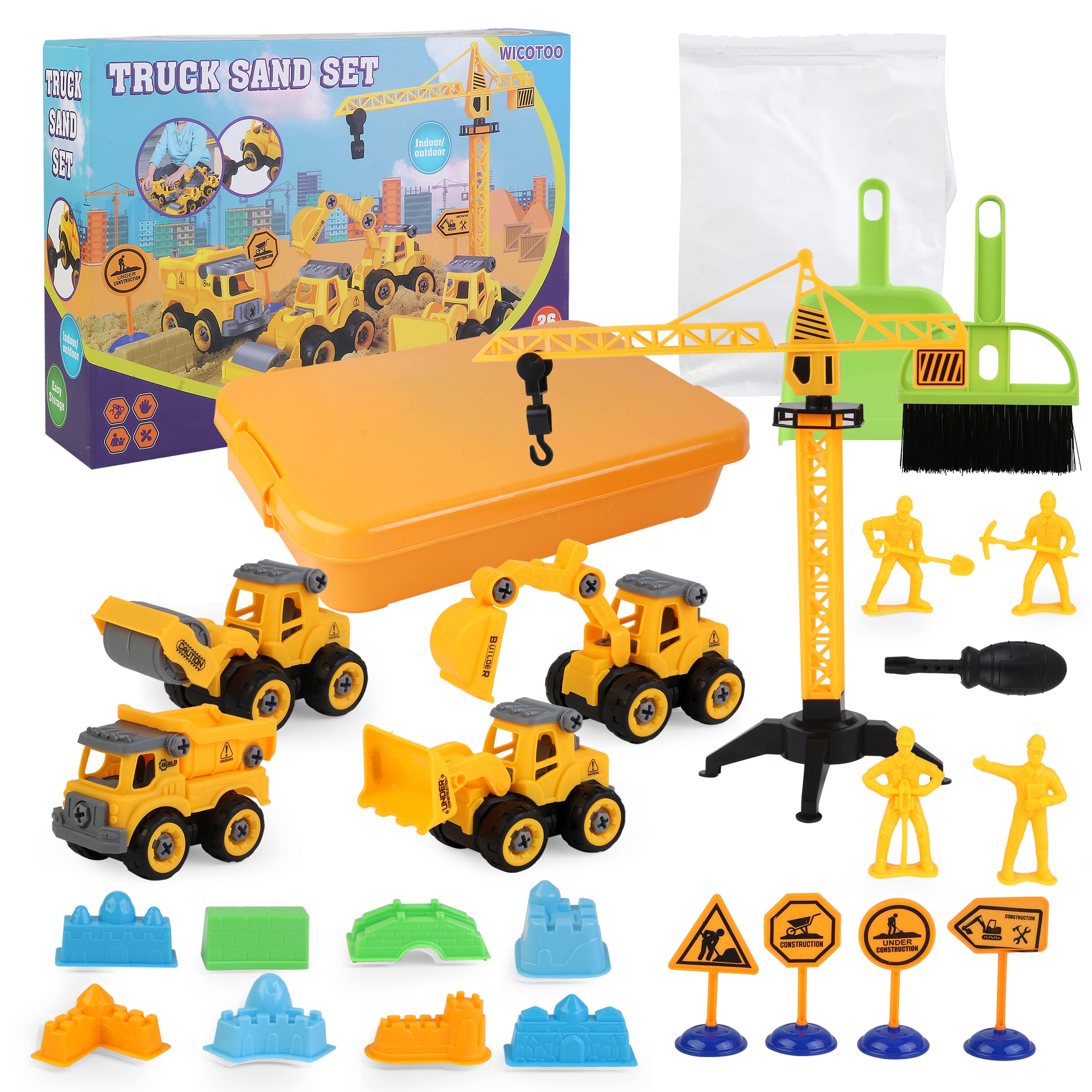 Foto 7 pulgar | Venta Internacional - Set De Juego De Arena De Construcción Wicotoo Con Arena Mágica De 1 Kg Y Más De 3 Años