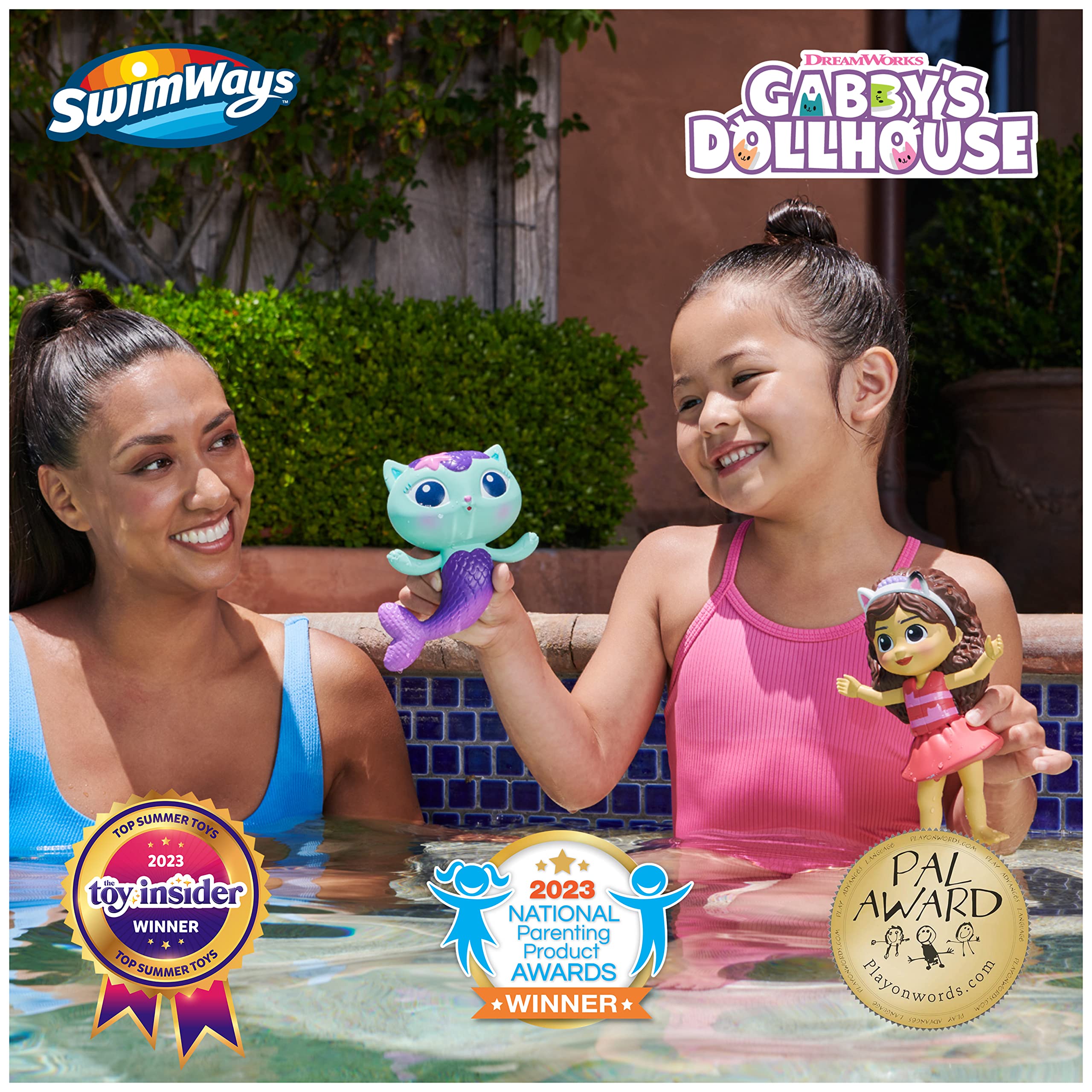 Foto 3 pulgar | Juguetes para Piscina SwimWays Gabby's Dollhouse 2 Piezas - Venta Internacional