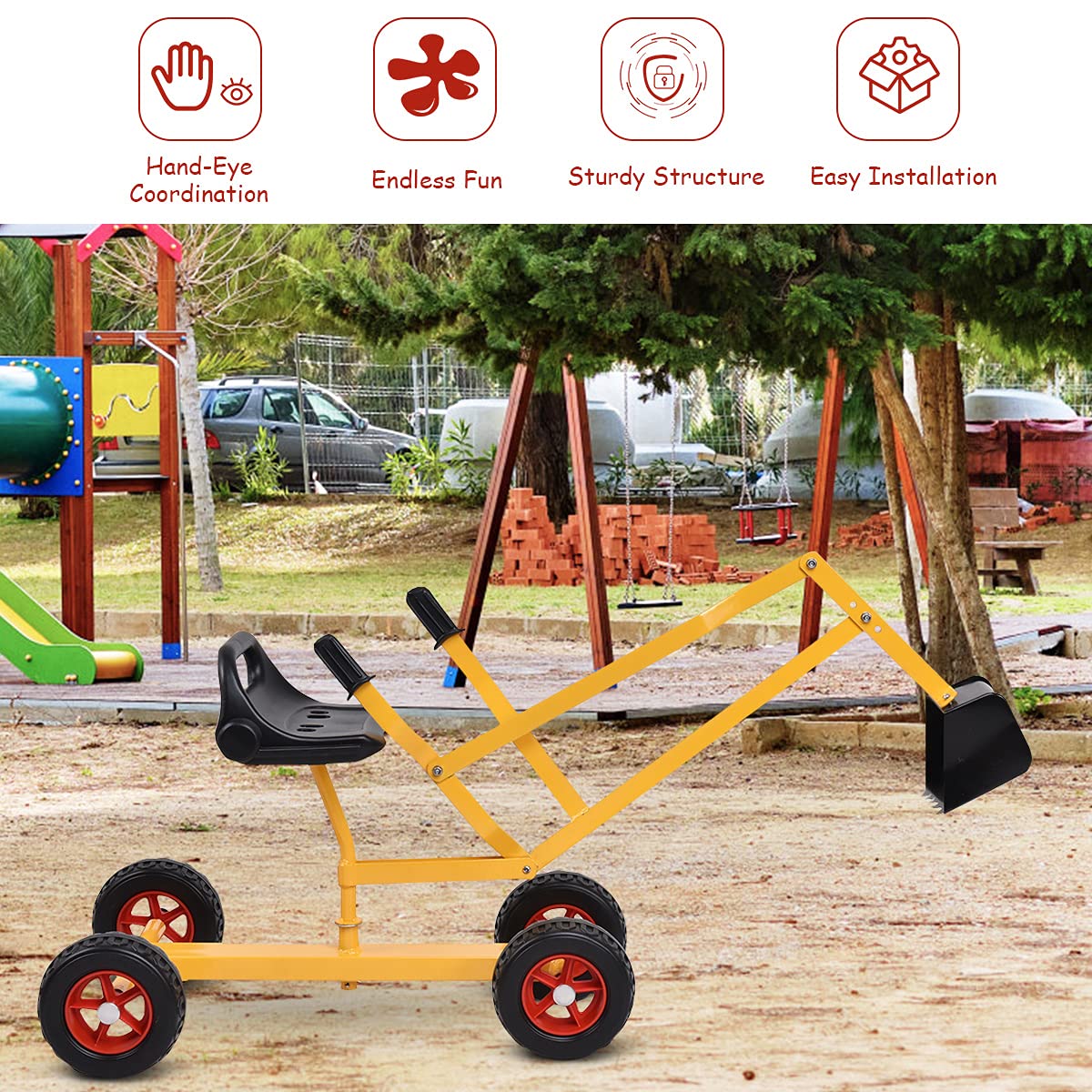 Foto 5 | Excavadora de Juguete Costzon Ride On Digger - Venta Internacional