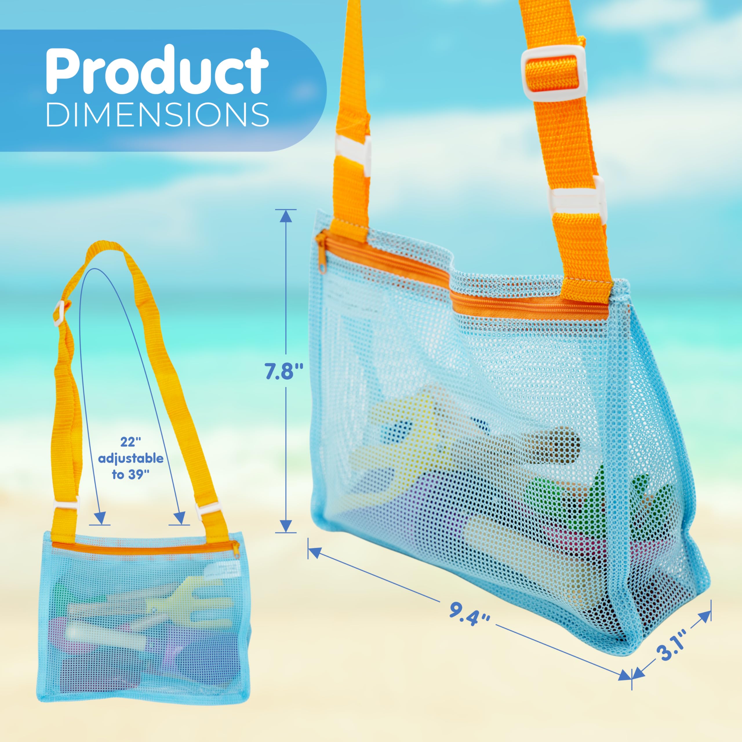 Foto 5 pulgar | Colador de Playa 4E's Novelty con Bolsa de Malla para Niños - Venta Internacional