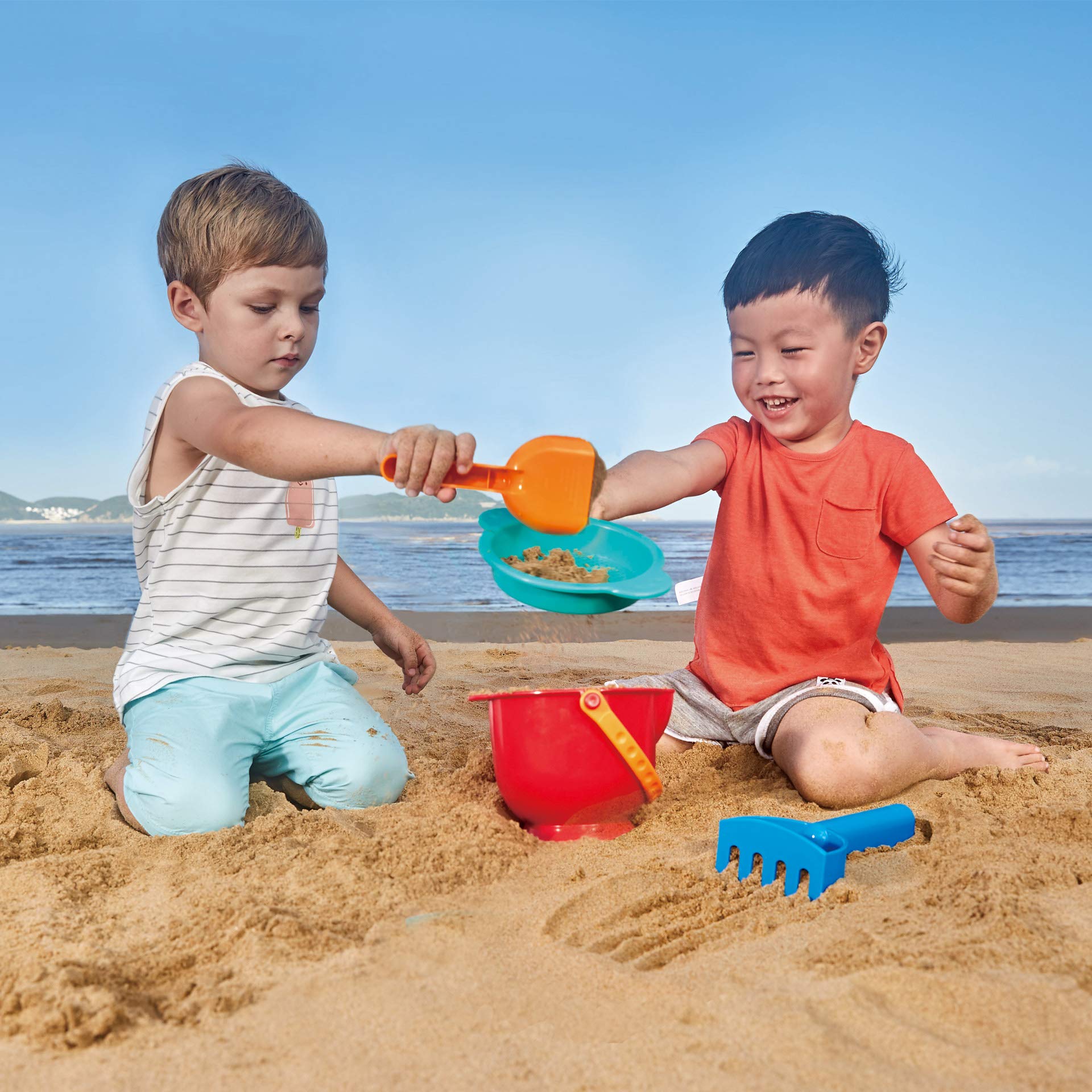 Foto 7 pulgar | Juego De Juguetes De Playa Hape Essential Sand Toy Con Bolsa De Malla Para Niños - Venta Internacional.
