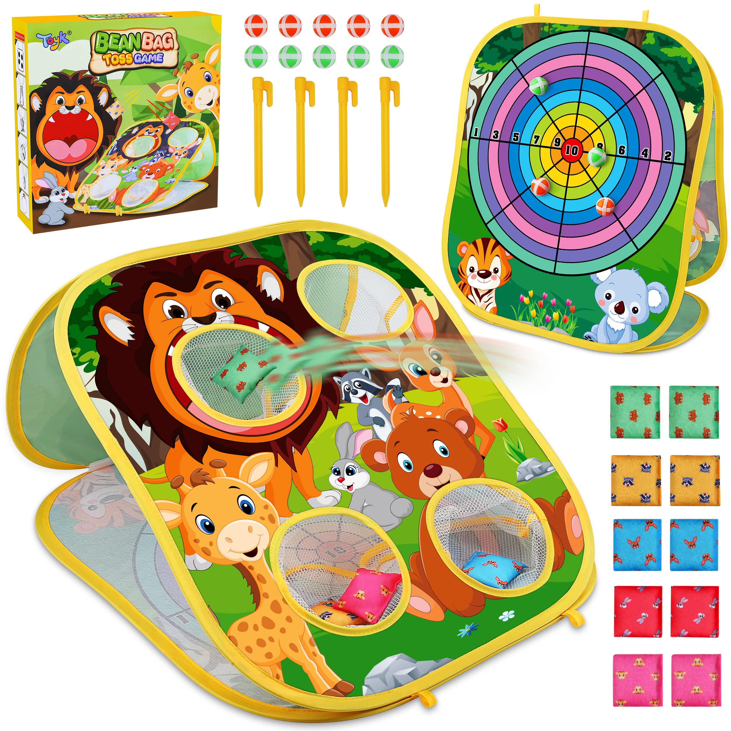 Foto 2 pulgar | Bean Bag Toss Game Toyk Animal Outdoor Para Niños De 3 A 6 Años - Venta Internacional.