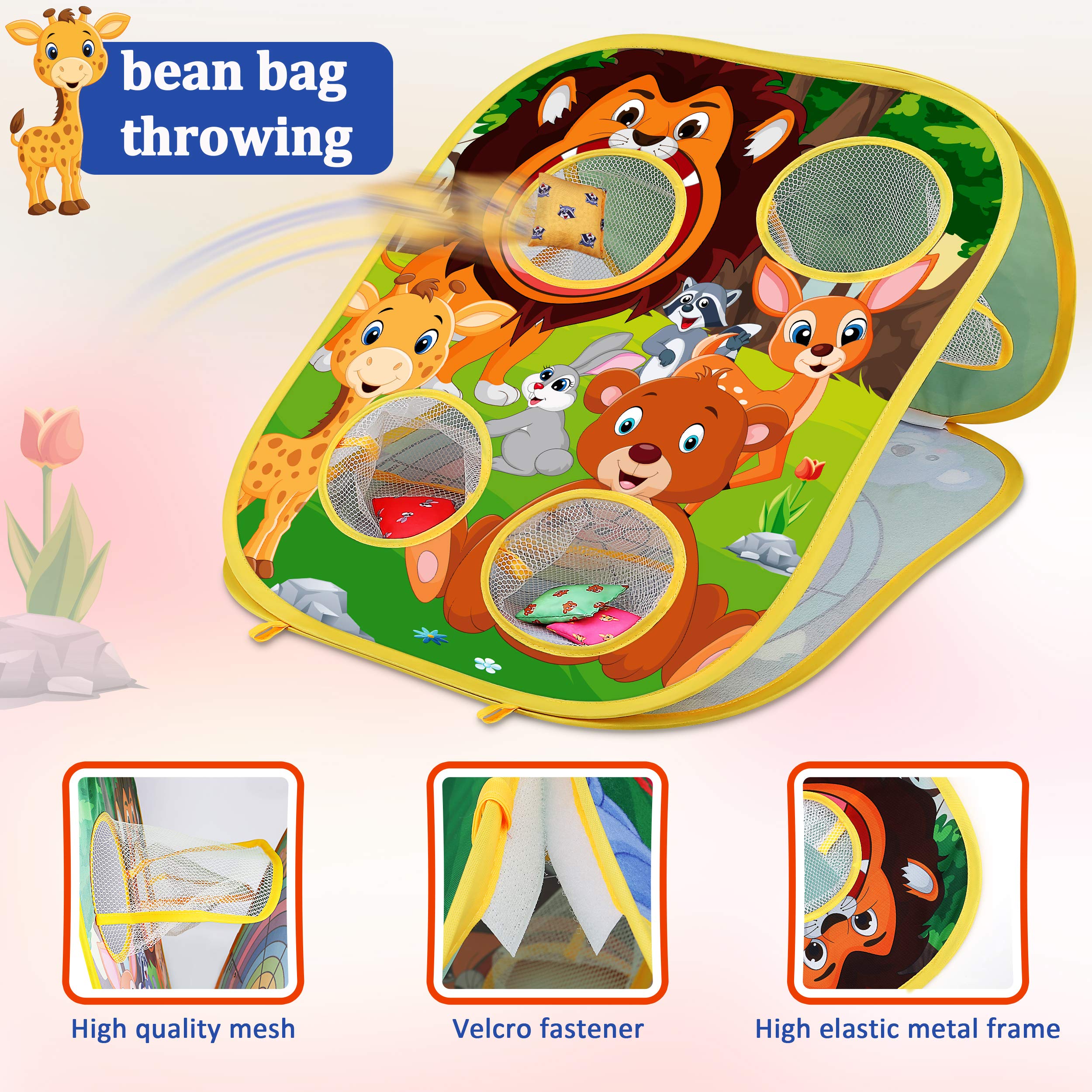 Foto 3 pulgar | Bean Bag Toss Game Toyk Animal Outdoor Para Niños De 3 A 6 Años - Venta Internacional.