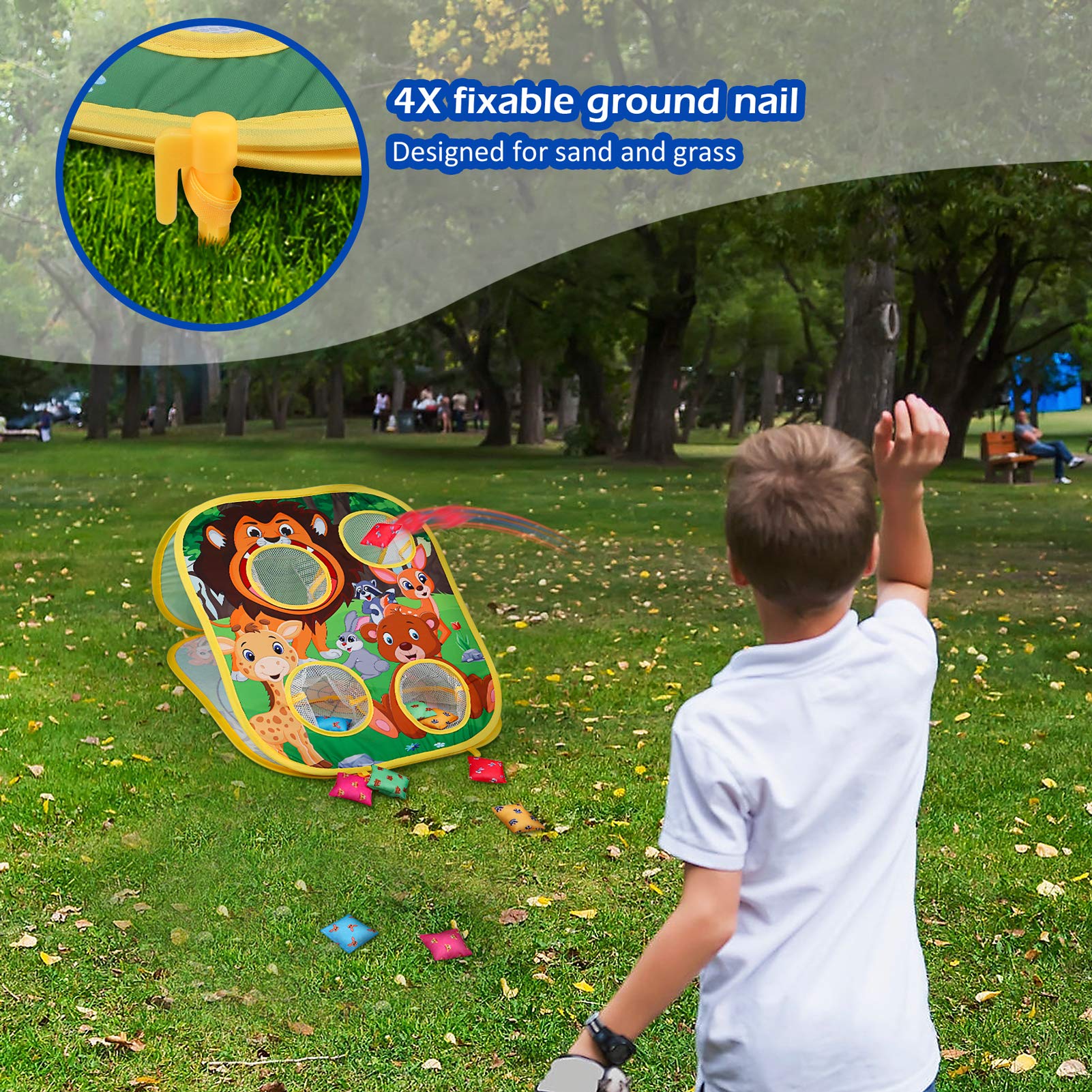Foto 8 pulgar | Bean Bag Toss Game Toyk Animal Outdoor Para Niños De 3 A 6 Años - Venta Internacional.