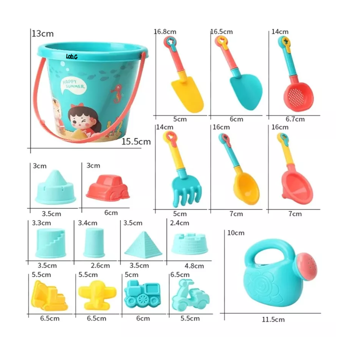 Foto 5 | Juguetes De Juegos De Ocio Entretenimiento De Playa Lab.g, Varios Colores