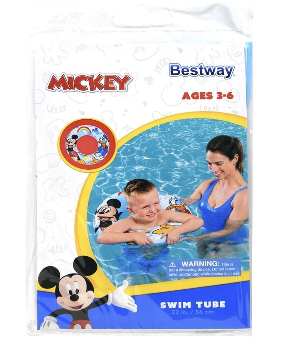 Foto 3 pulgar | Paquete De Tubo De Natación Y Pelota De Playa Bestway Disney Mickey De 56 Cm - Venta Internacional.