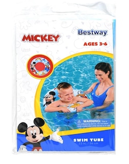 Foto 2 | Paquete De Tubo De Natación Y Pelota De Playa Bestway Disney Mickey De 56 Cm - Venta Internacional.