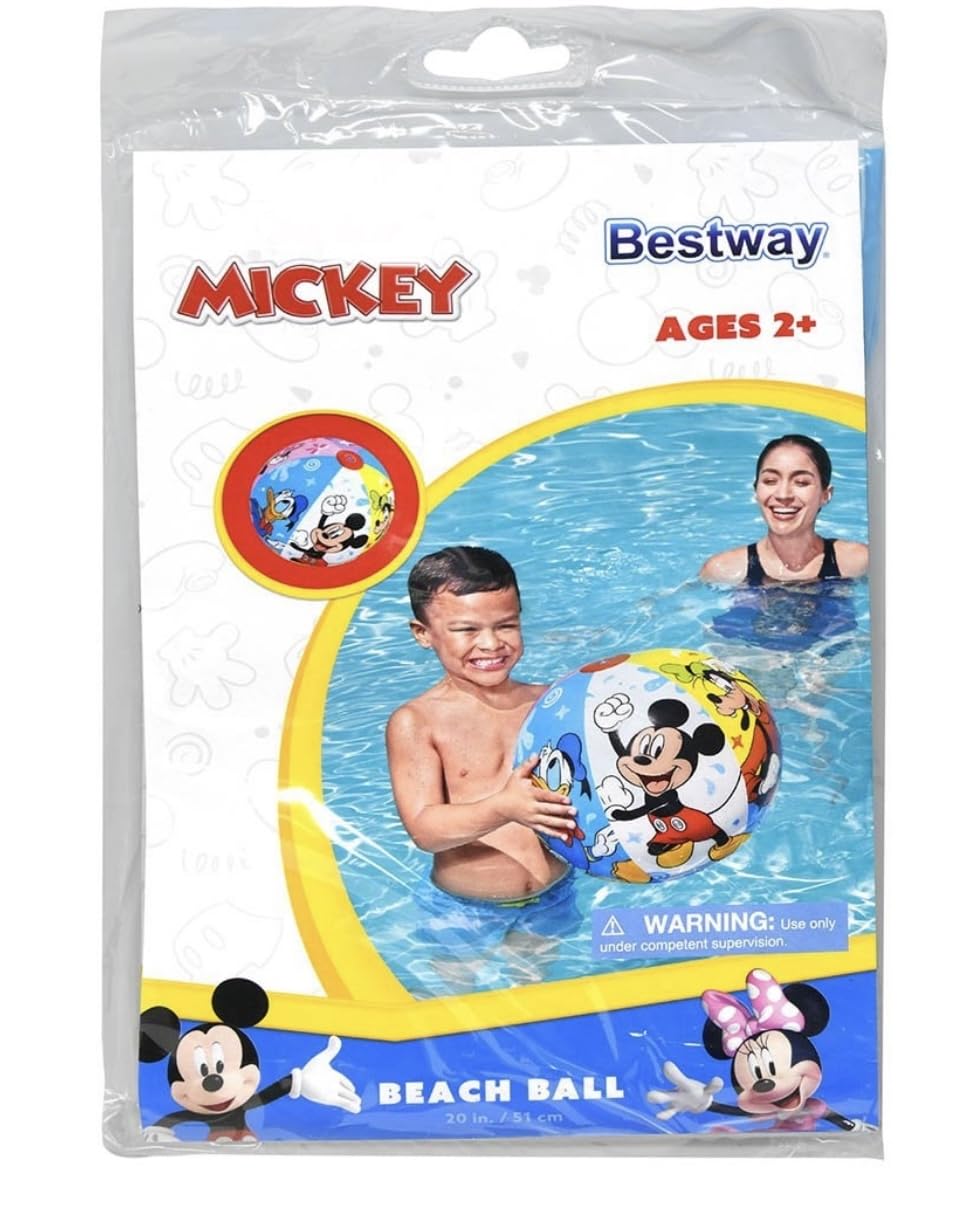 Foto 4 pulgar | Paquete De Tubo De Natación Y Pelota De Playa Bestway Disney Mickey De 56 Cm - Venta Internacional.