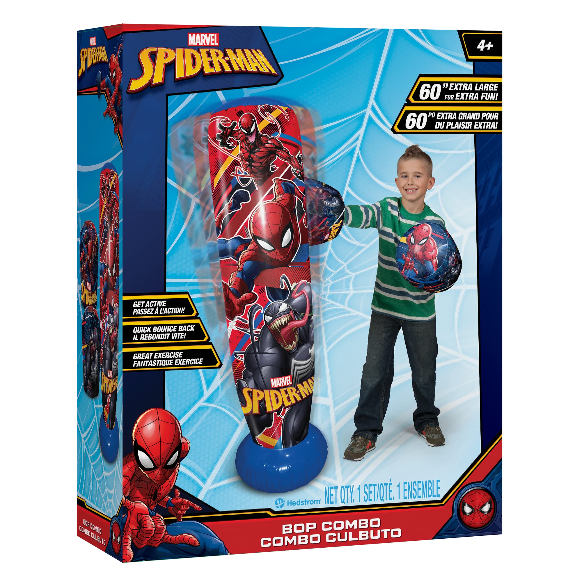 Foto 5 pulgar | Bolsa Inflable Marvel Spider Man De 60 Cm, Color Rojo Hedstrom - Venta Internacional.