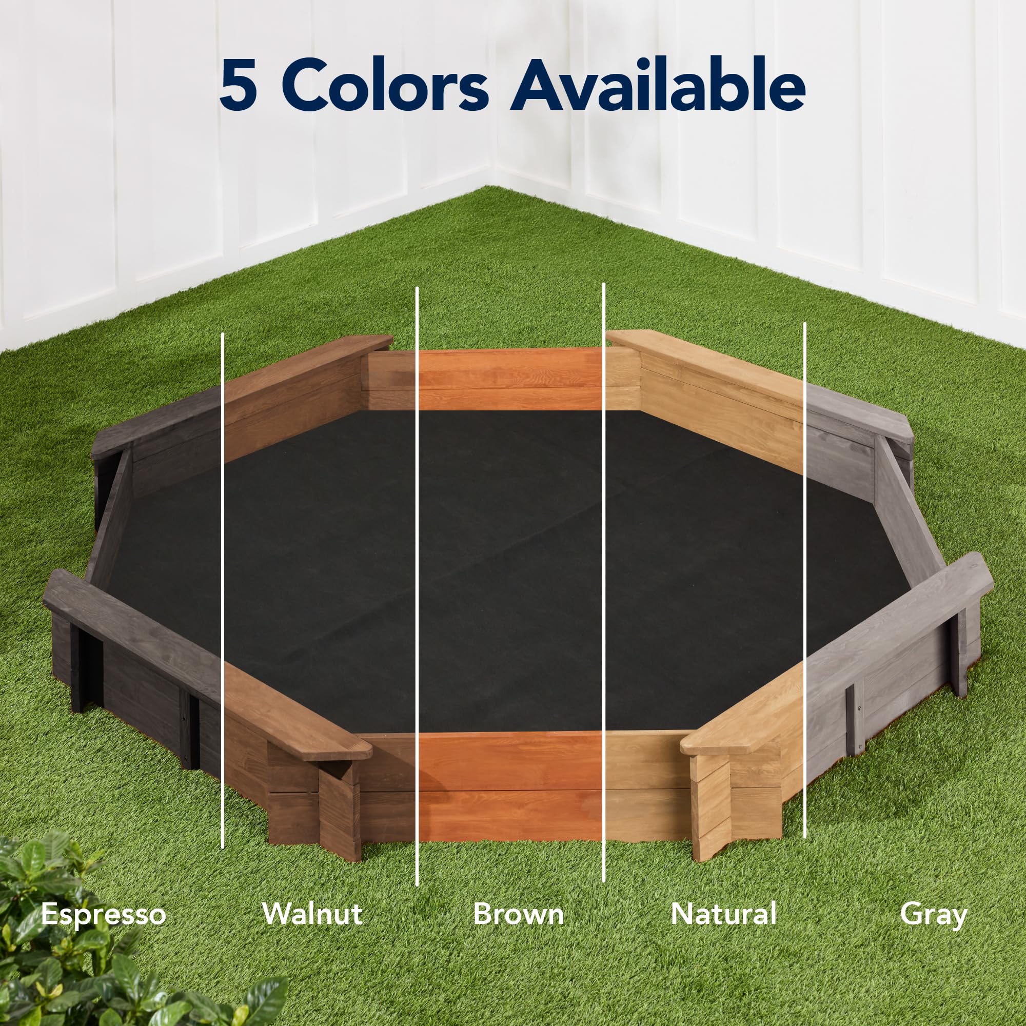 Foto 6 | Sandbox Best Choice Products Para Niños, Tamaño Grande, Octogonal, Con Funda - Venta Internacional.