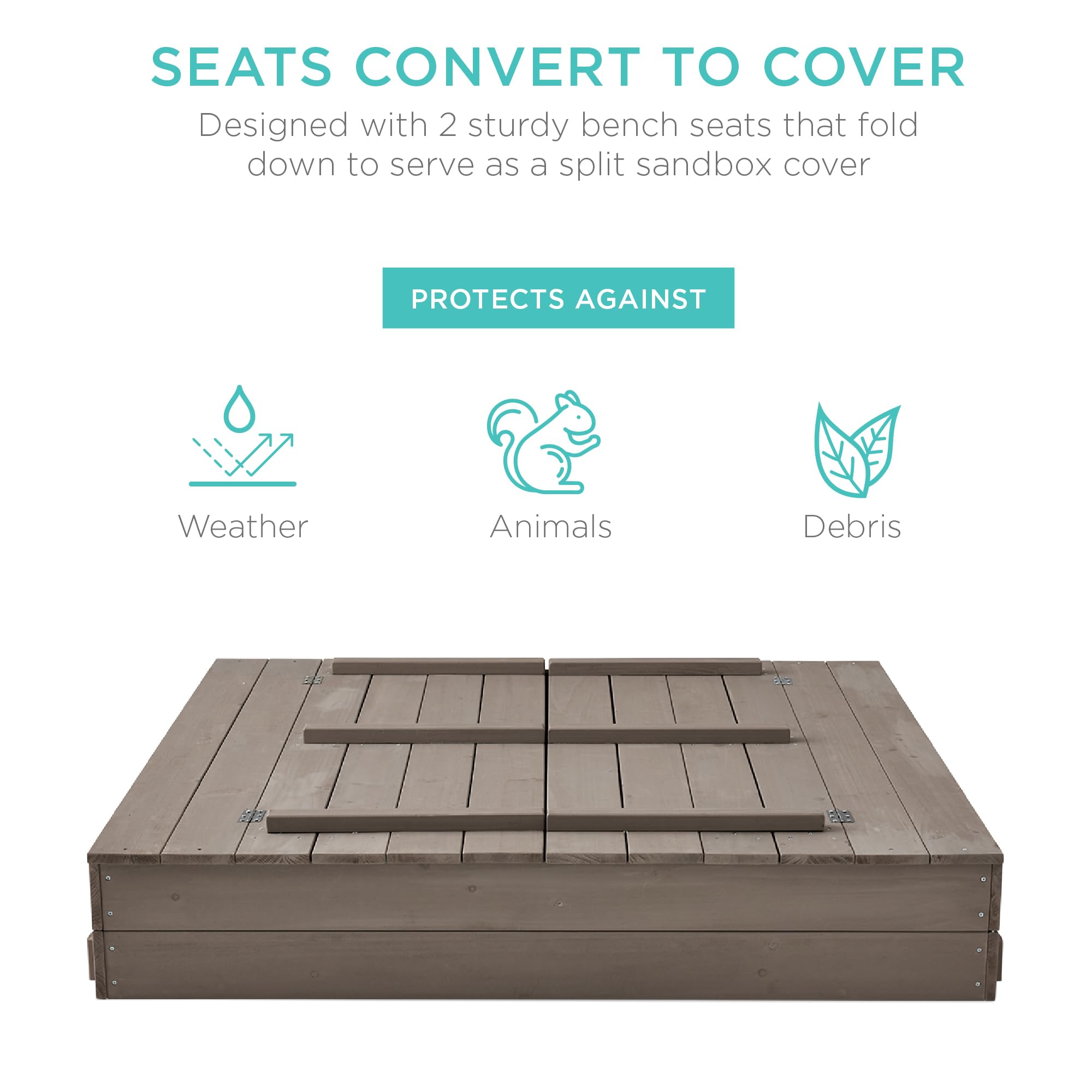 Foto 4 pulgar | Sandbox Best Choice Products Para Niños, Madera, Exterior, Con Banco - Venta Internacional.