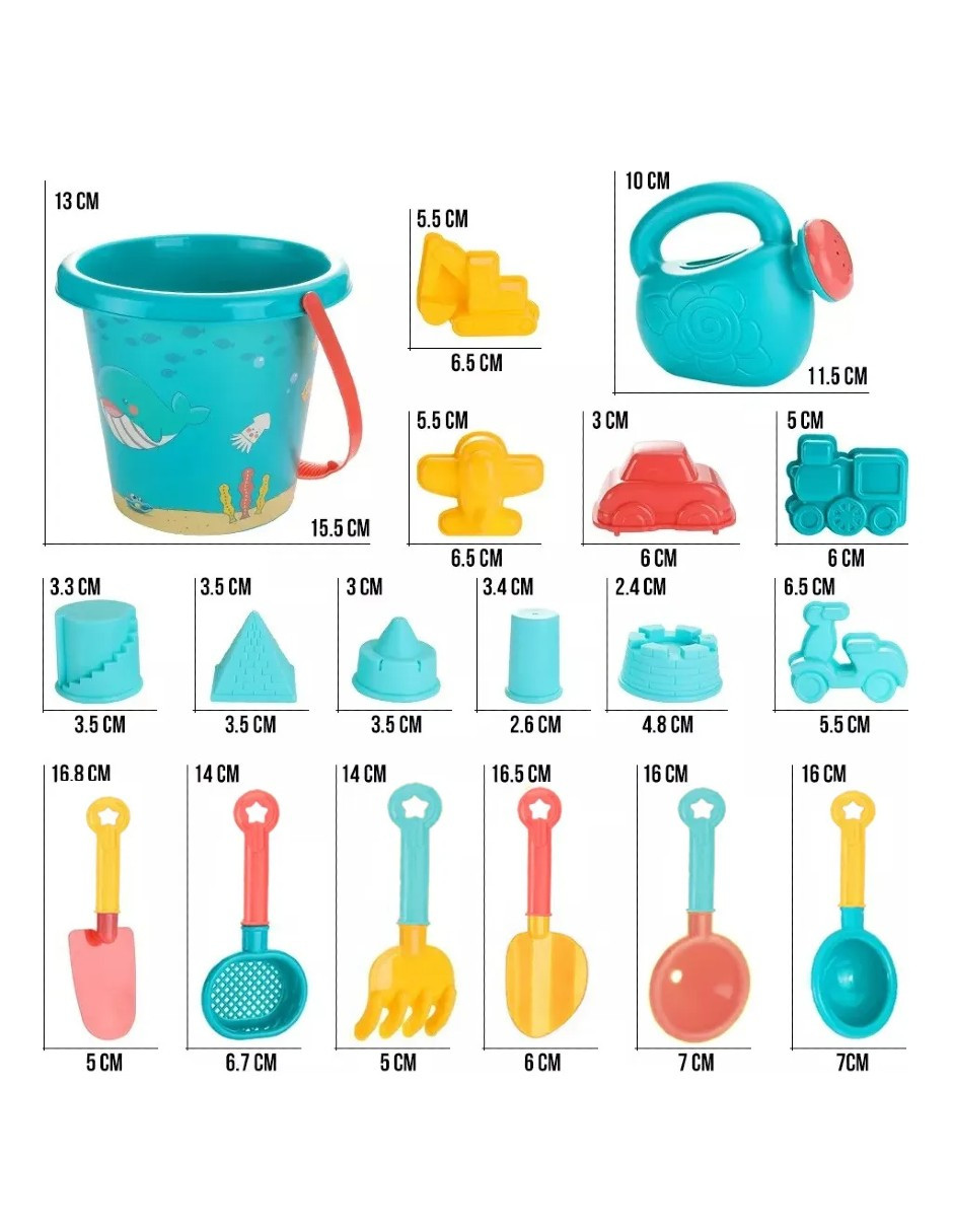 Foto 4 pulgar | 18pz Juguetes De Playa