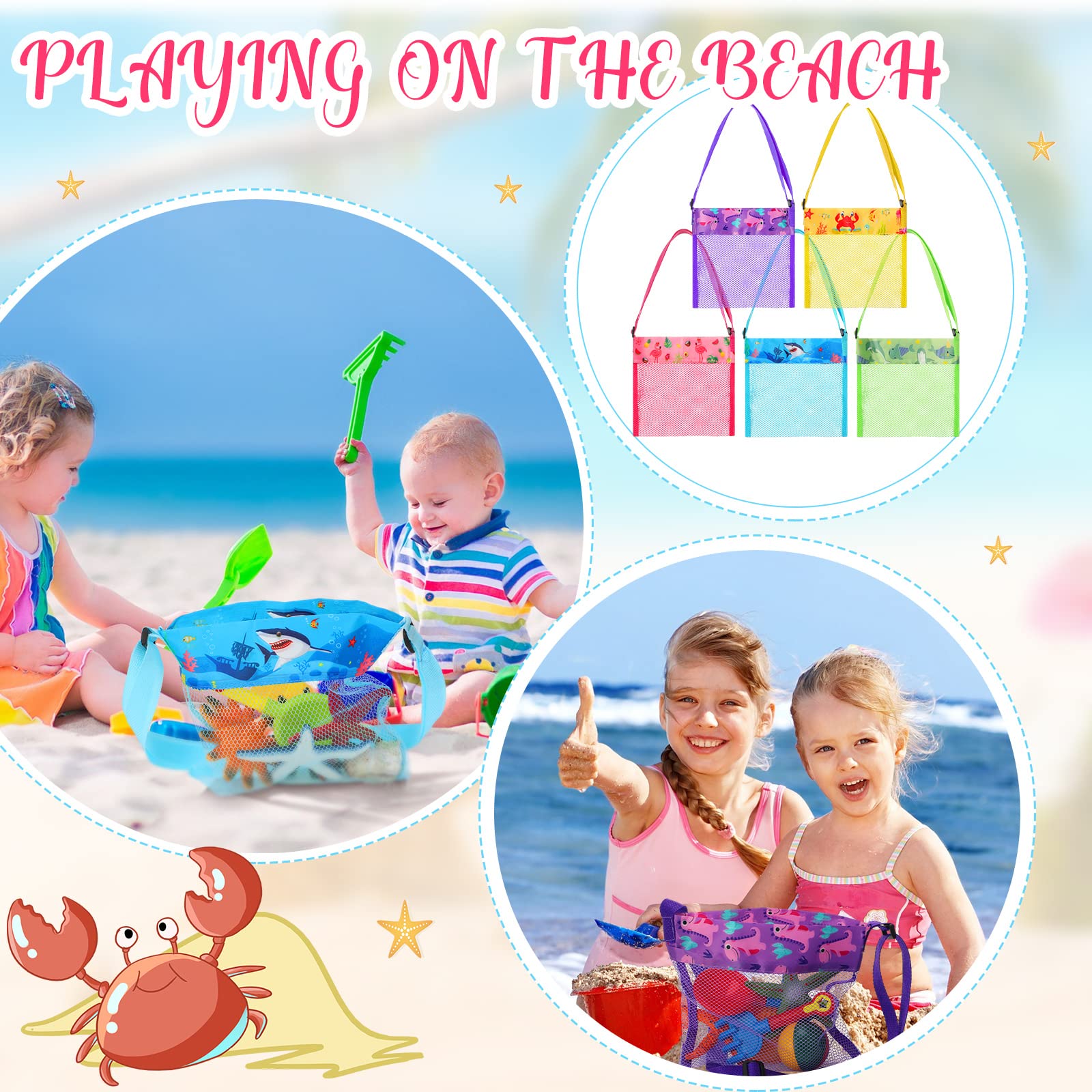 Foto 8 pulgar | Bolsa Organizadora De Juguetes Frienda Seashell Para Playa, Paquete De 15 - Venta Internacional.
