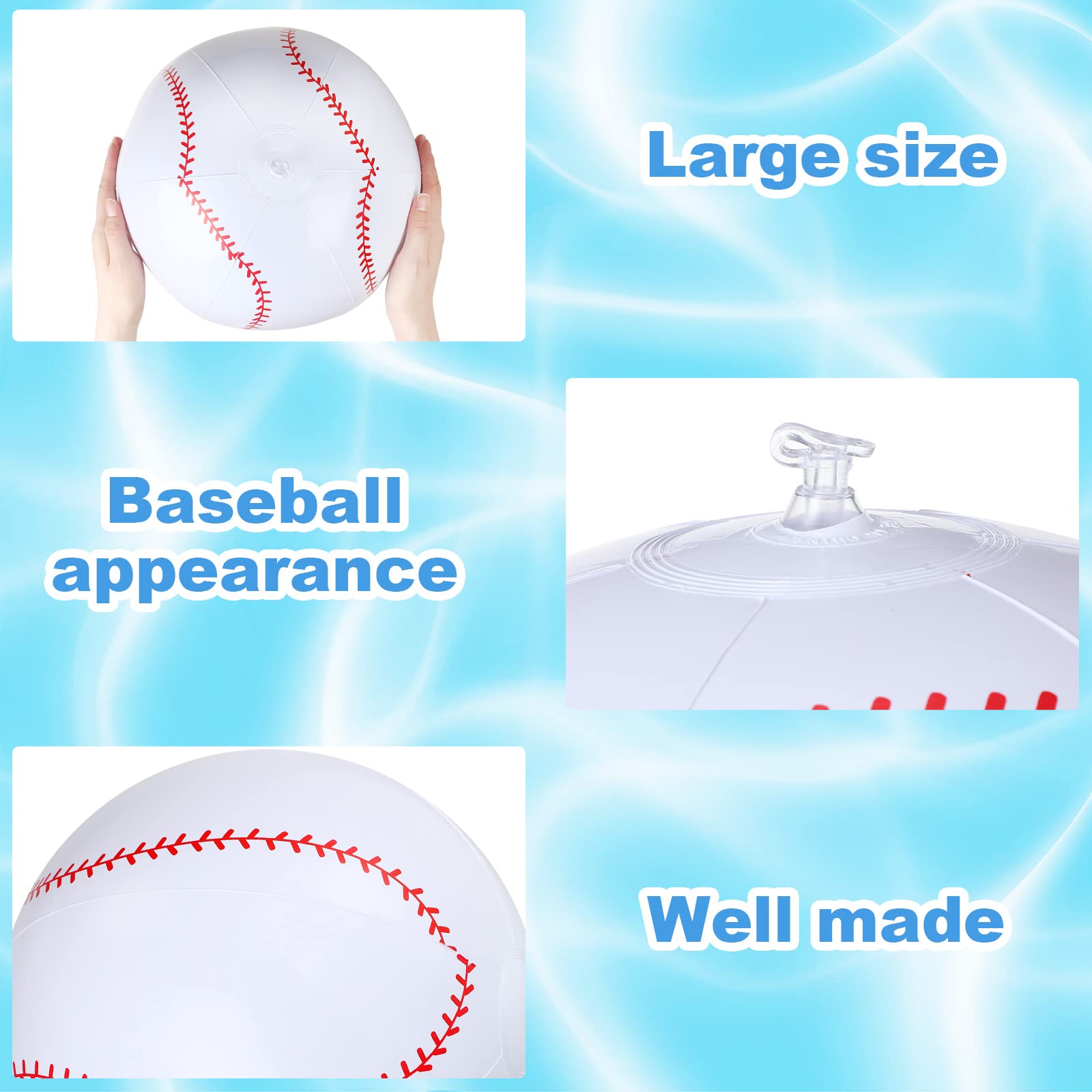 Foto 3 | Pelota de Béisbol Inflable Zhanmai 6 Pack  - Venta Internacional