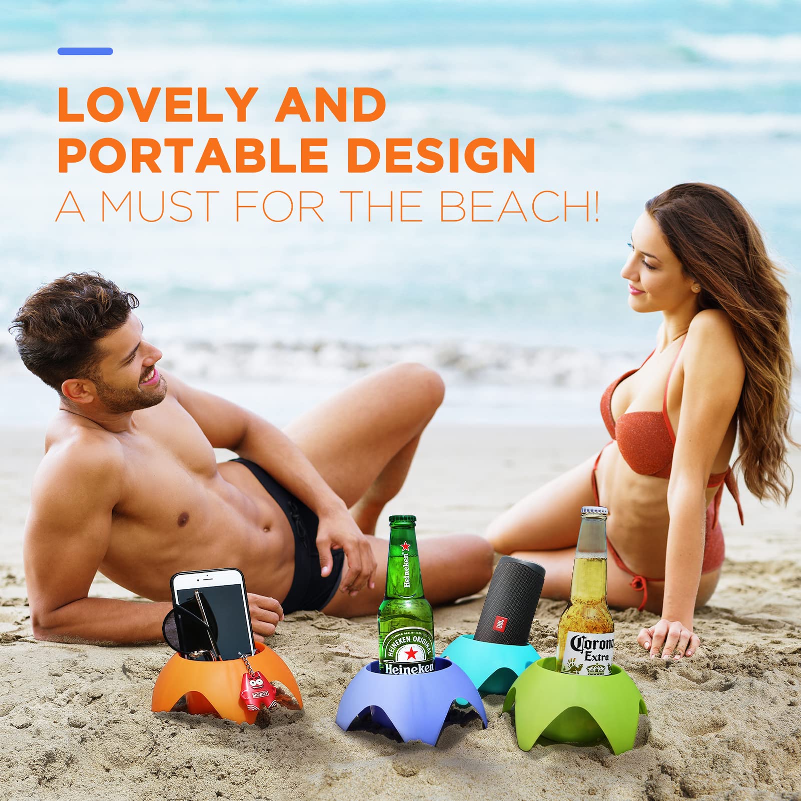Foto 6 pulgar | Portavasos Para Bebidas Beach Sand Coasters Uarzt  Paquete De 8 - Venta Internacional.