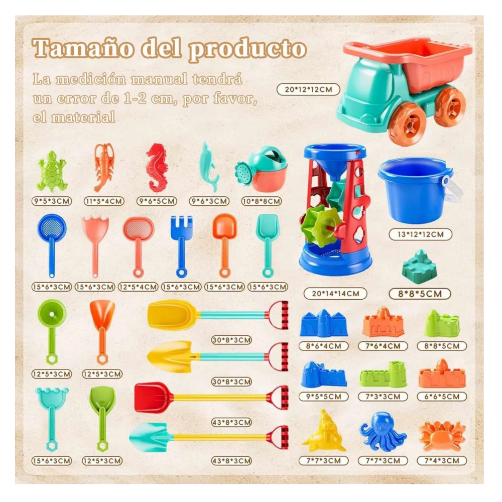 Foto 4 | Juguetes De Playa De Regalos Para El Día Del Niño 32pz Belug  Multicolor