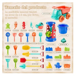 Foto 4 | Juguetes De Playa De Regalos Para El Día Del Niño 32pz Belug Multicolor