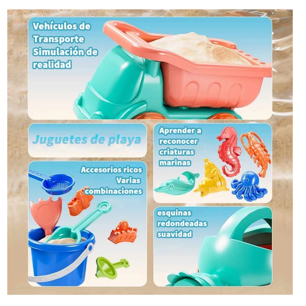 Foto 6 pulgar | Juguetes De Playa De Regalos Para El Día Del Niño 32pz Belug  Multicolor