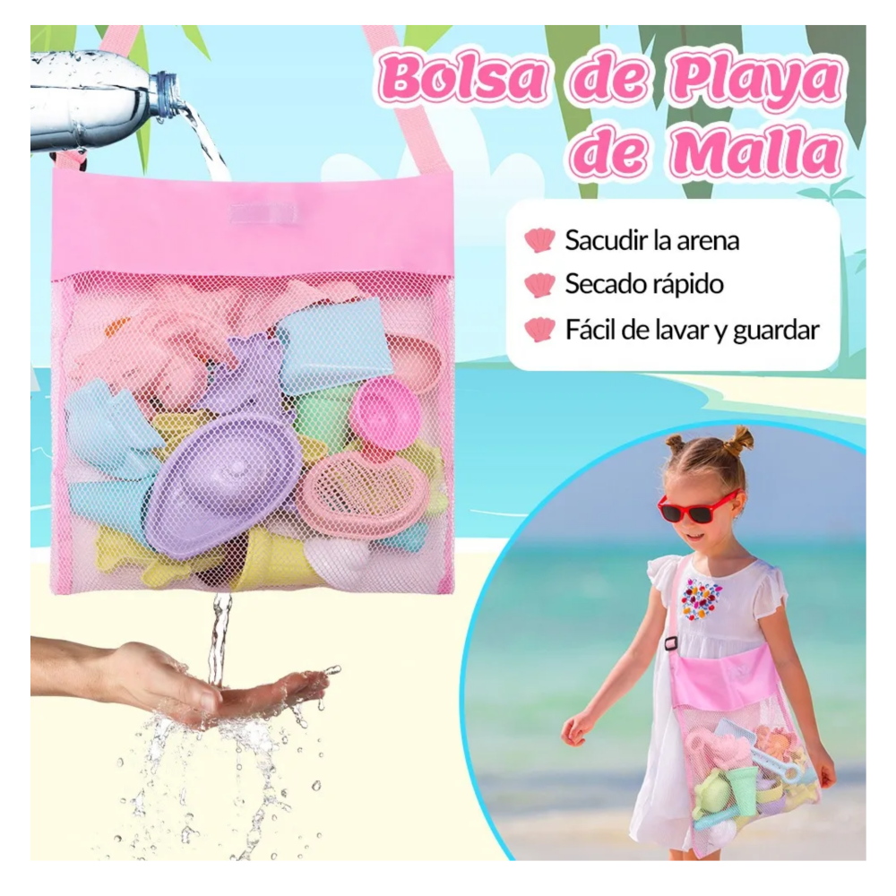 Foto 4 pulgar | Juguete De Playa Niños Cubo Arena Juguete Pala Regadera 20pc Lab.g  Multicolor