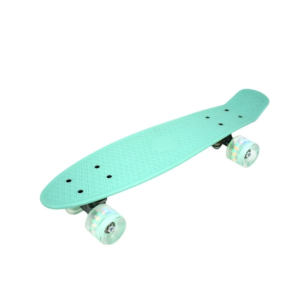 Patineta Estampada Con Rueda De Luz Menta