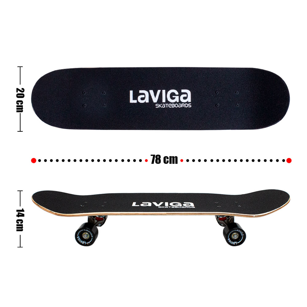 Foto 5 | Patineta Skateboard LAVIGA Juvenil Diseño de Flamas Full Color