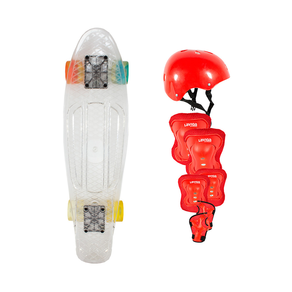 Foto 1 | Patineta con Kit de Protección Importadora La Merced Rojos