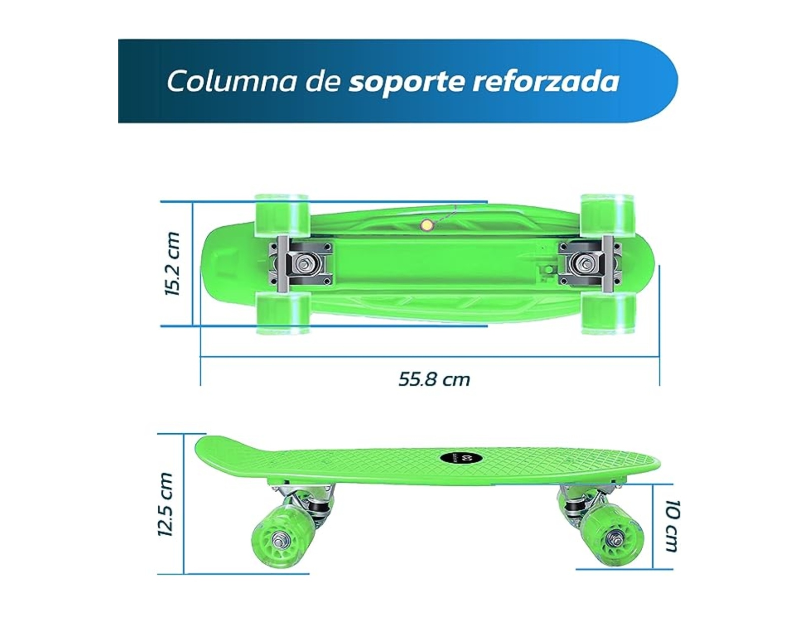 Foto 4 pulgar | Patineta Bluelander Verde con Llantas Luminosas Led