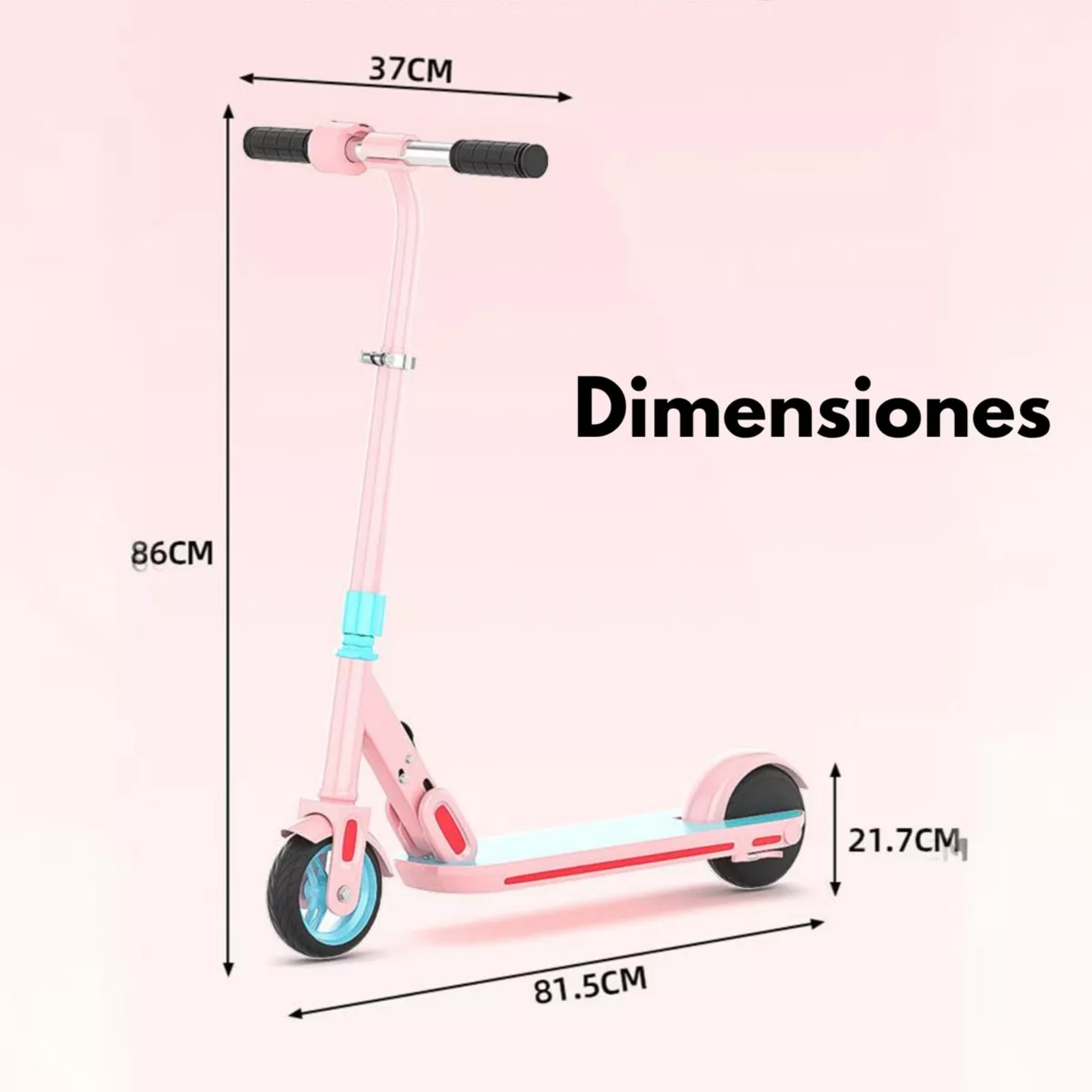 Foto 3 pulgar | Scooter Eléctrico para Niños con Luz Led 10km/h 100w Rosa