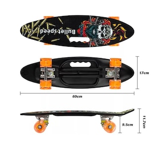 Foto 3 | Patineta Completa con Ruedas Transparentes con Luz Eo Safe Imports Esi-17522 Negro