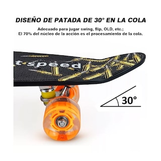 Foto 4 | Patineta Completa con Ruedas Transparentes con Luz Eo Safe Imports Esi-17522 Negro