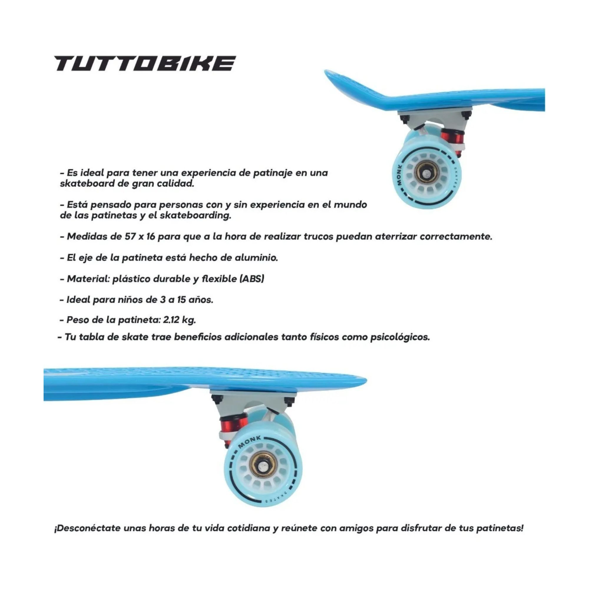 Foto 5 pulgar | Patineta Cruiser Tipo Penny Classic 22 Azul