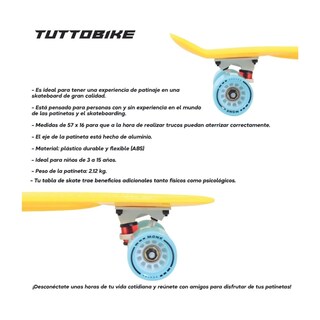 Foto 4 | Patineta Cruiser Tipo Penny Classic 22 Amarillo