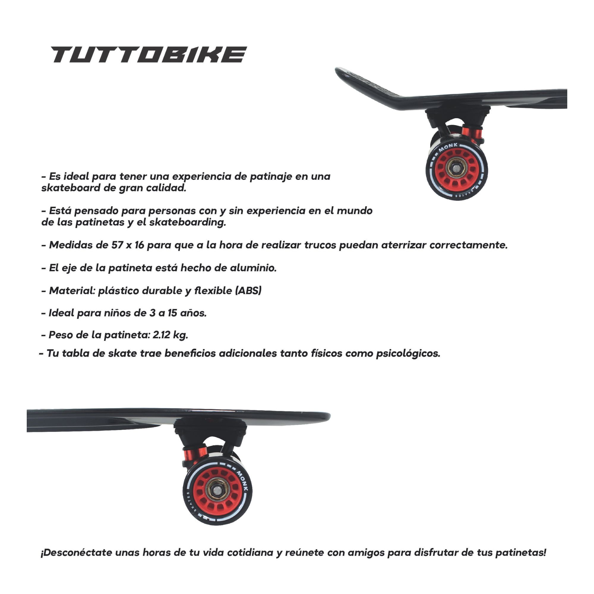 Foto 5 pulgar | Patineta Cruiser Tipo Penny Classic 22 negro