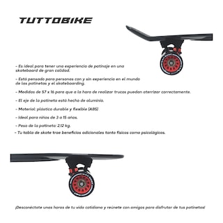 Foto 4 | Patineta Cruiser Tipo Penny Classic 22 negro
