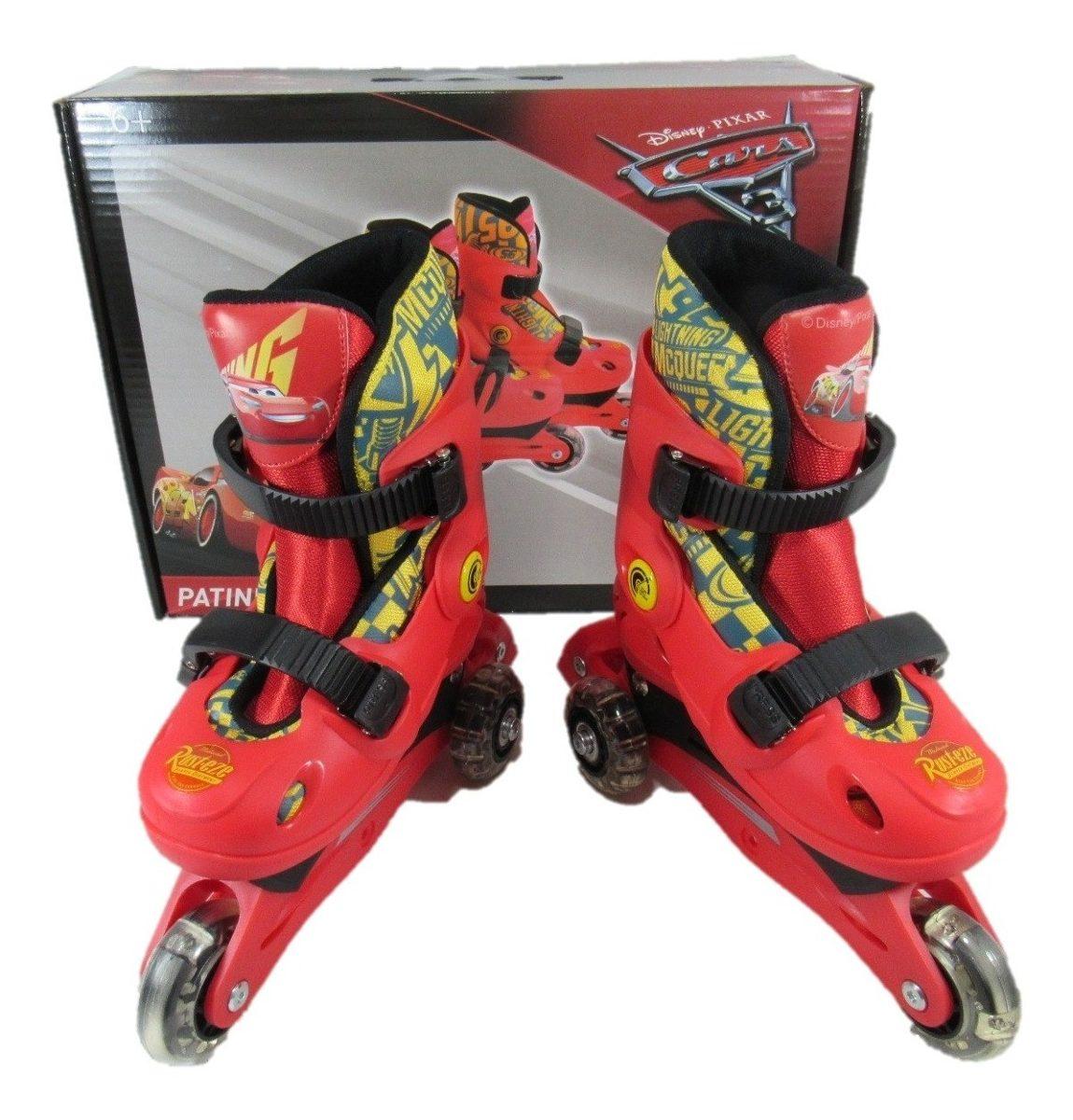 Foto 1 | Patines 2en1 Linea Cars Ajustables Infantiles Rojo Talla 22-25