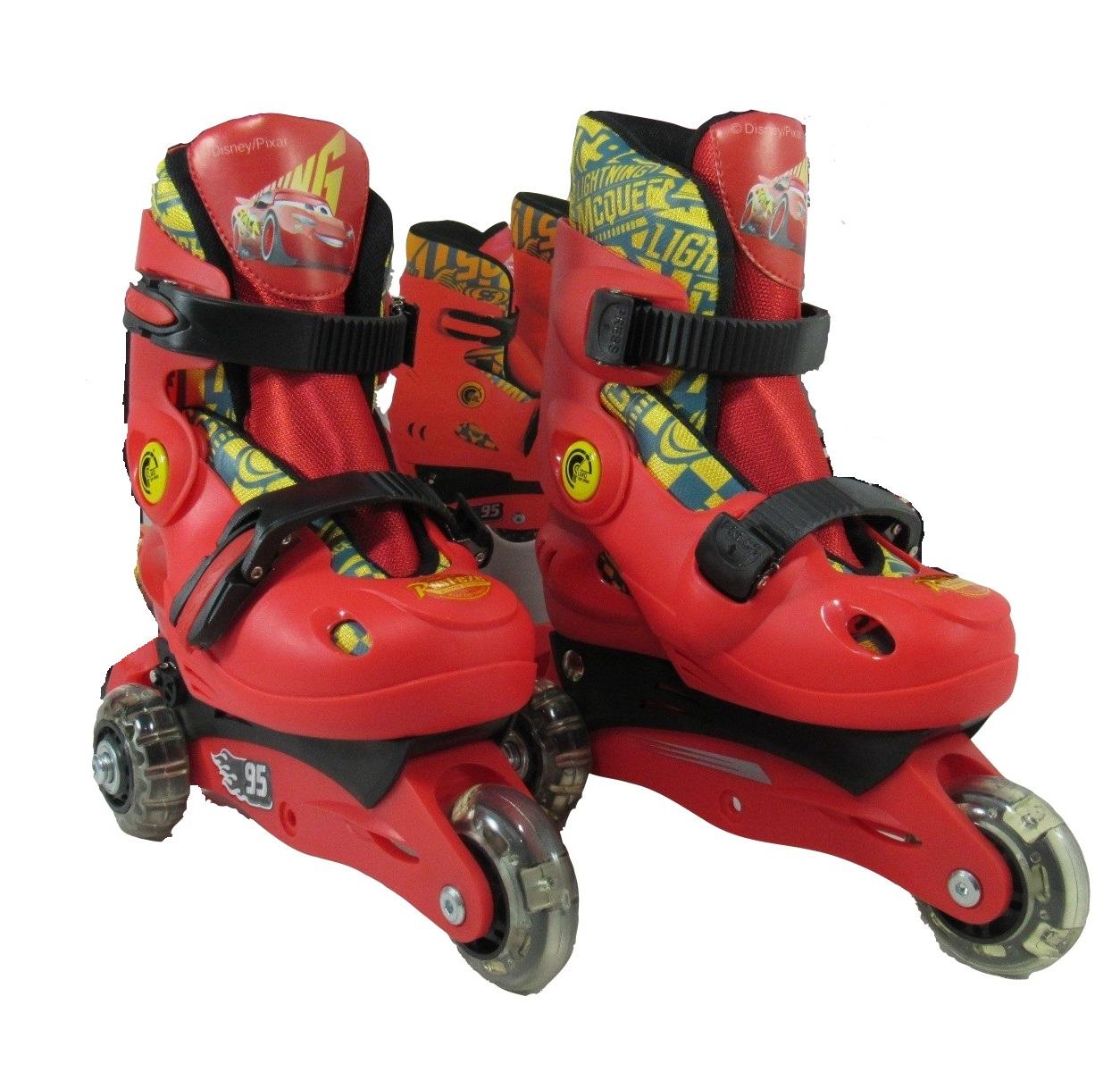 Foto 3 pulgar | Patines 2en1 Linea Cars Ajustables Infantiles Rojo Talla 22-25