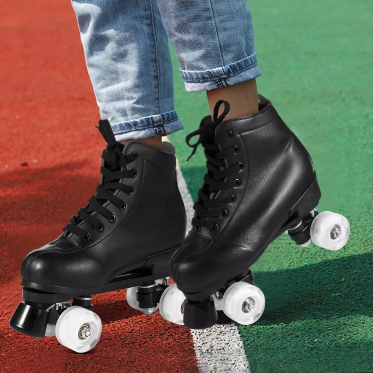 Foto 5 pulgar | Patines de 4 Ruedas Doble Fila con Led Eo Safe Imports Esi-8885 Negros