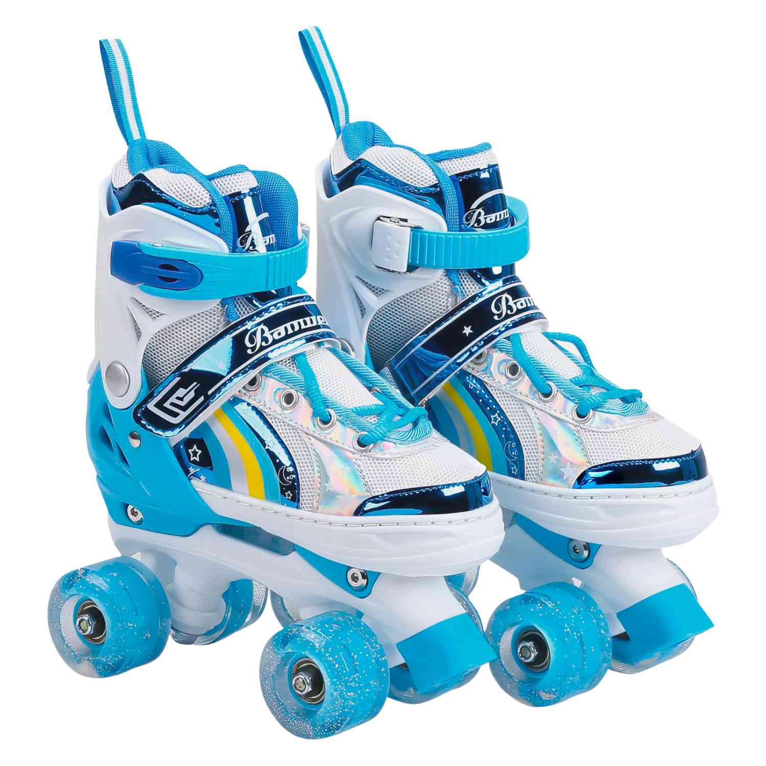 Foto 2 pulgar | Patines De 4 Ruedas Ajustable Niño Niña Rueda Luces Led