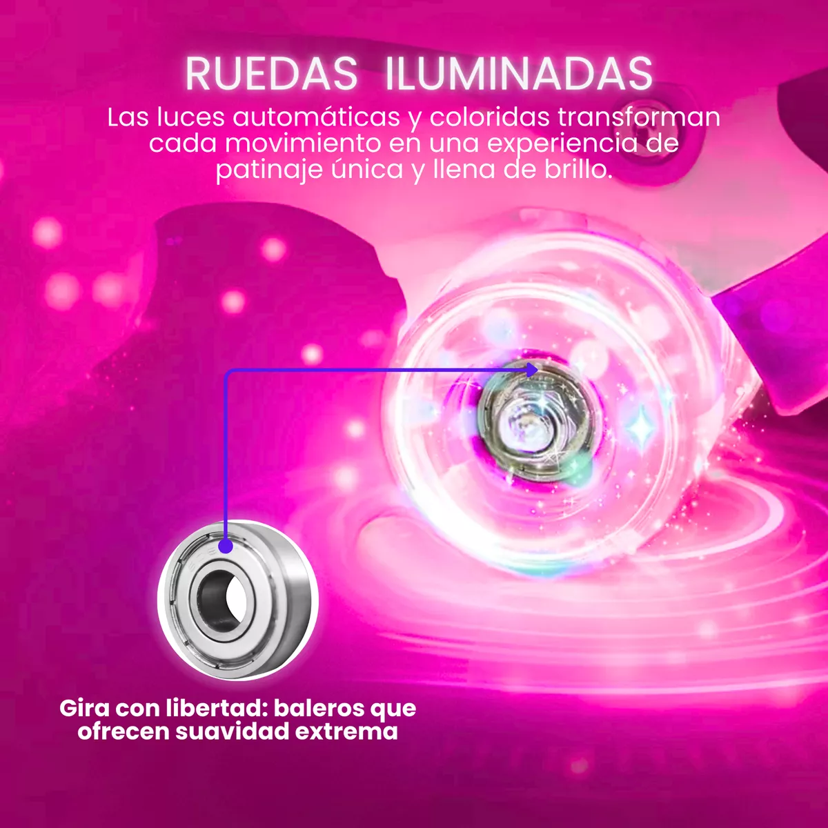 Foto 4 pulgar | Patines de 4 Ruedas Talla 24 Eo Safe Imports Esi-17385 Rosa