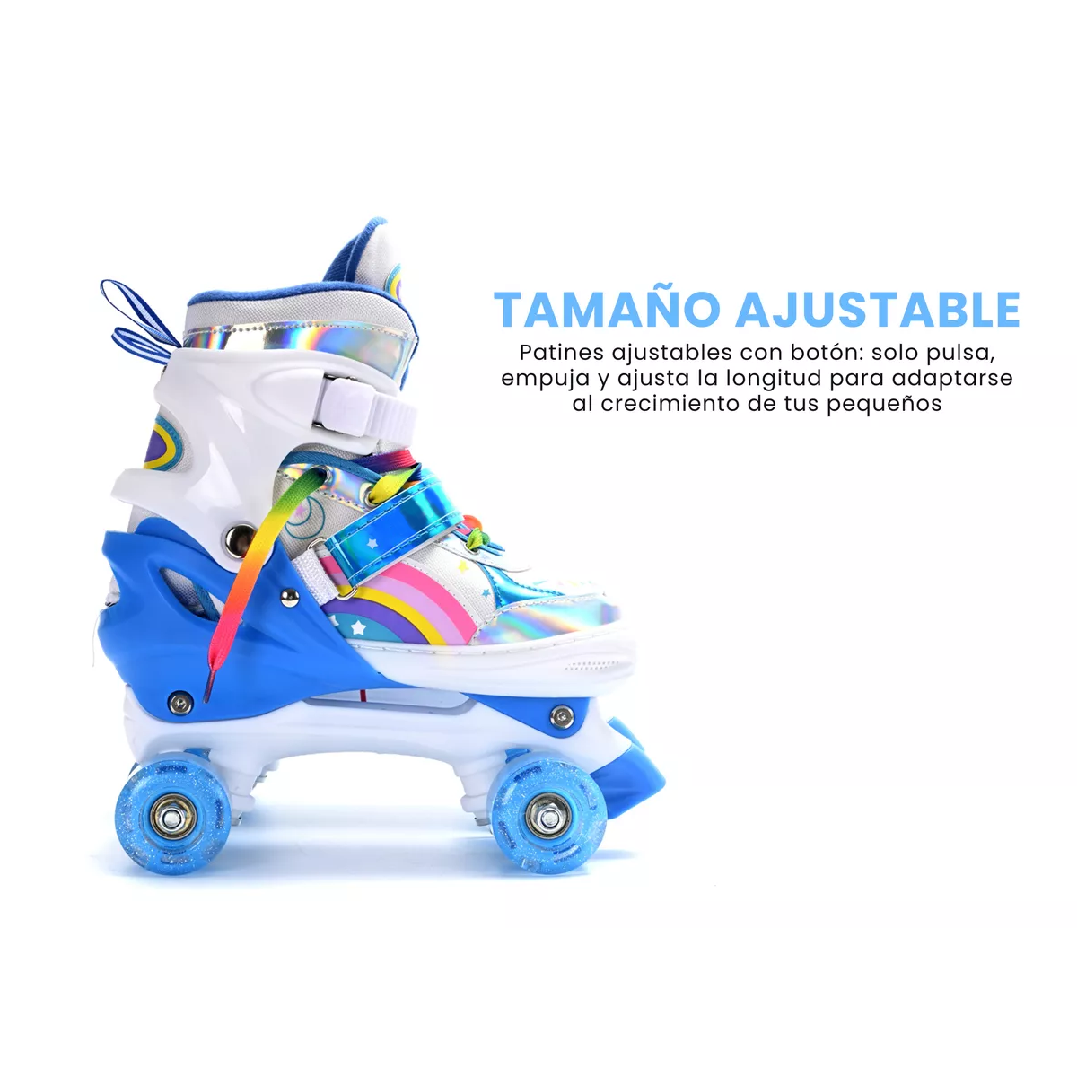 Foto 3 pulgar | Patines de 4 Ruedas Talla 22 cm Eo Safe Imports Esi-17379 Azul
