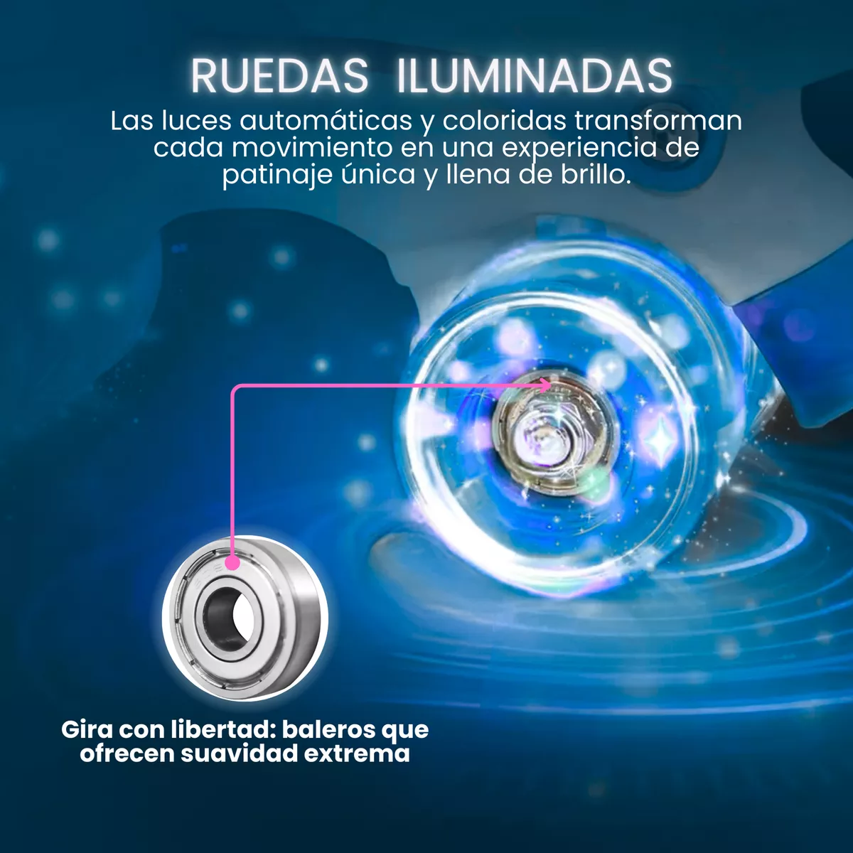 Foto 4 pulgar | Patines de 4 Ruedas Talla 22 cm Eo Safe Imports Esi-17379 Azul