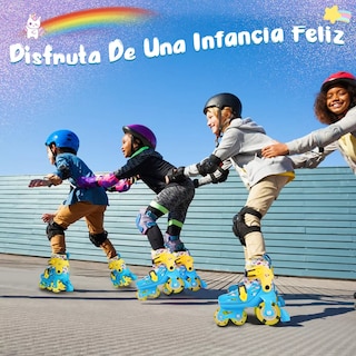 Foto 3 | Patines 4 Ruedas Ajustable Niño Niña Con Led Protecciones Talla: Xs Eo Safe Imports Esi-17520