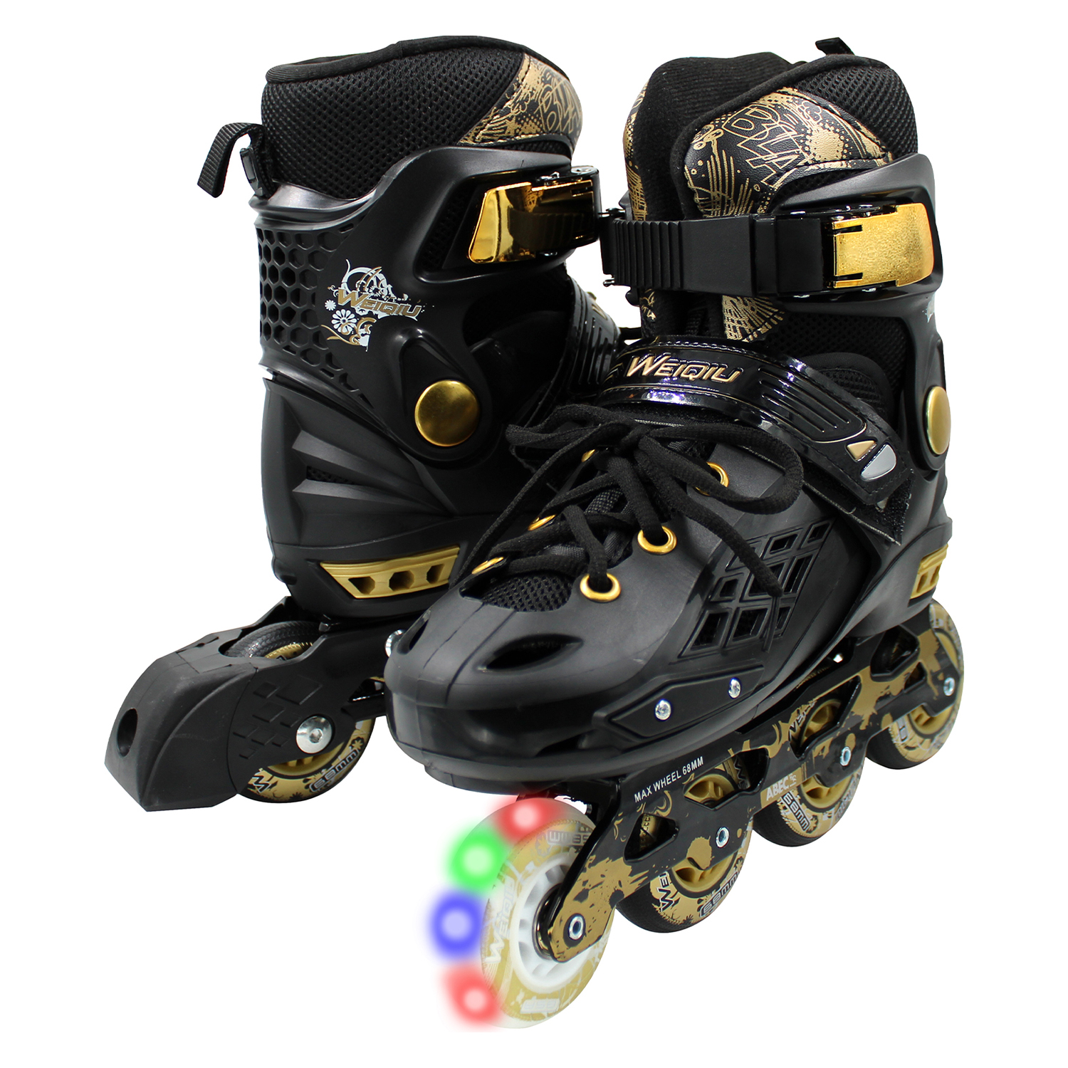 Patines Profesionales de Línea Gutstark color Negro Premium Ajustables 18.5 a 20.5