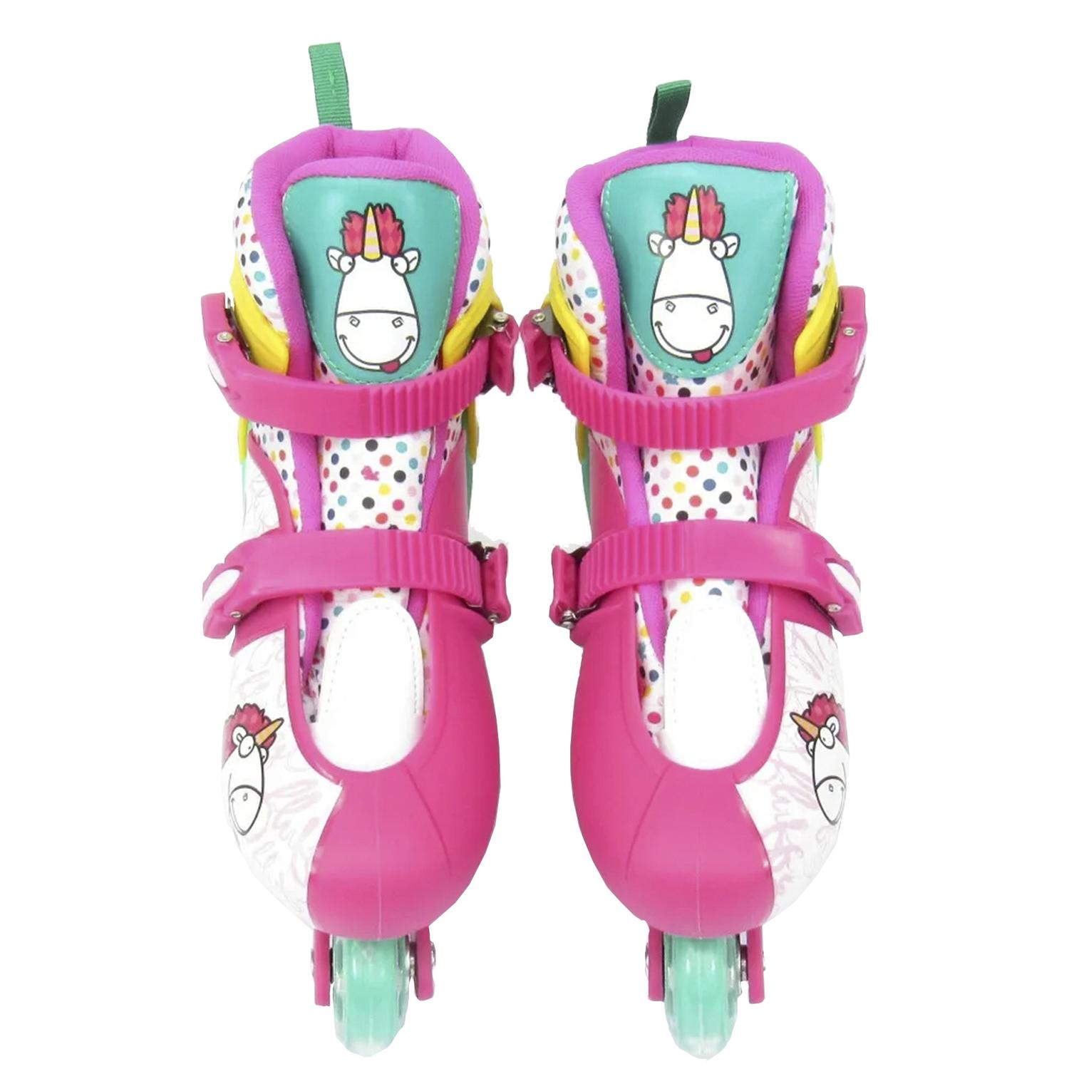 Foto 3 | Patines En Linea Led Minions Fluffy Ajustables Infantiles Rosa 19-21