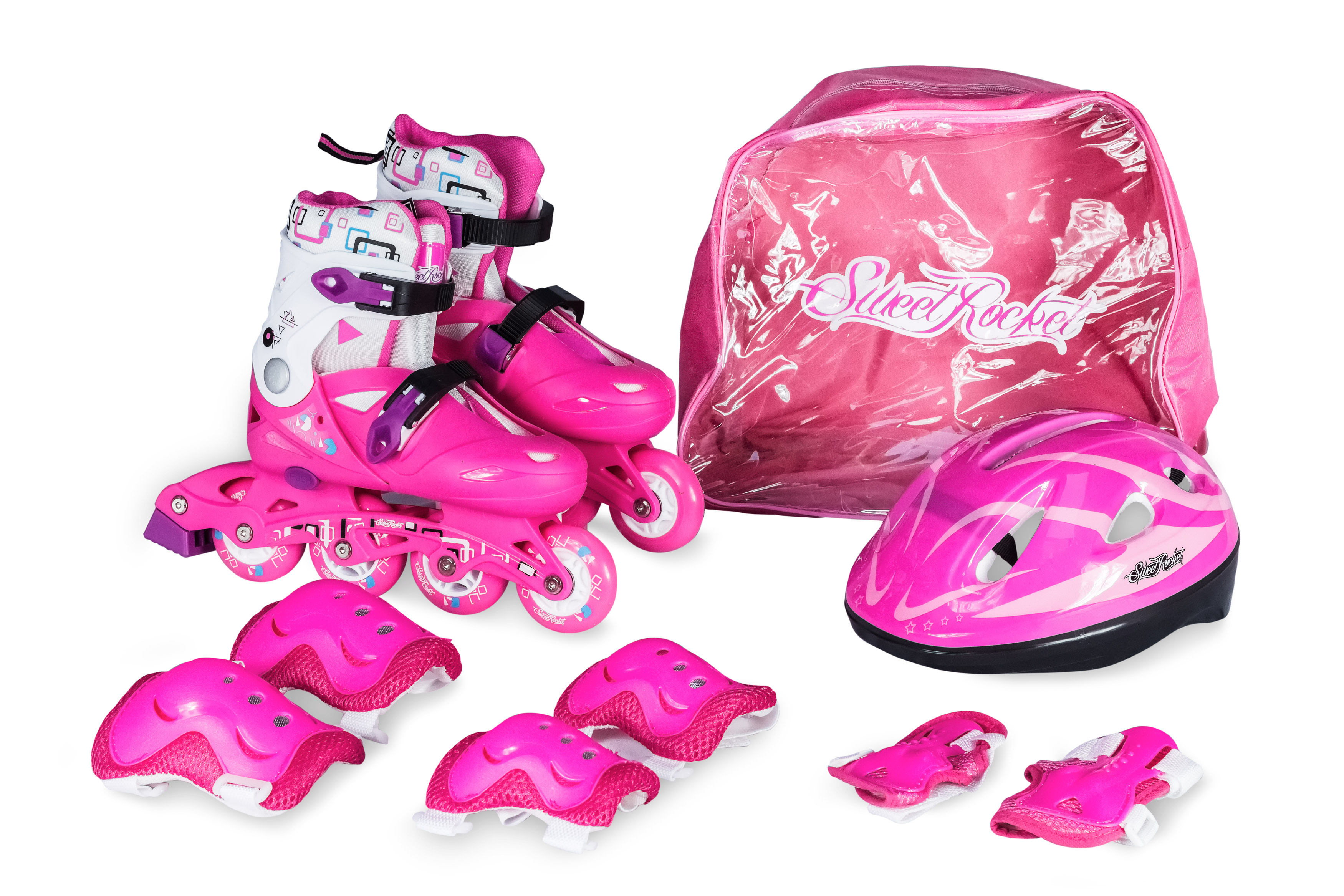 Foto 2 pulgar | Set de Patines Sweet Rocket color Rosa Talla Chica