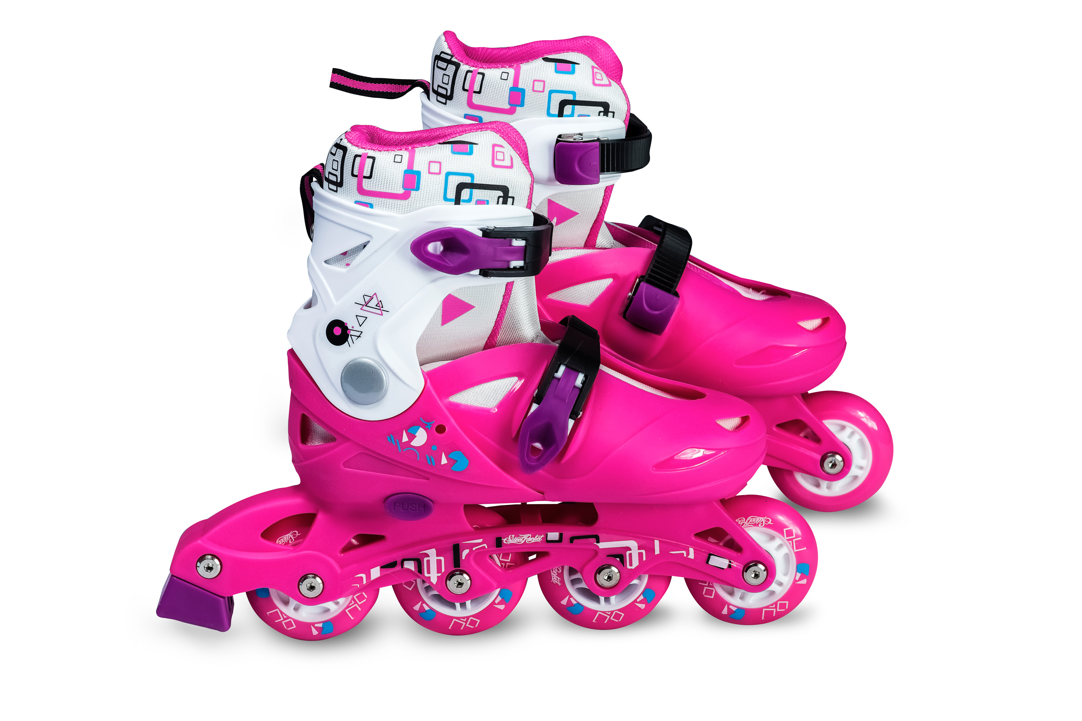 Foto 3 pulgar | Set de Patines Sweet Rocket color Rosa Talla Chica