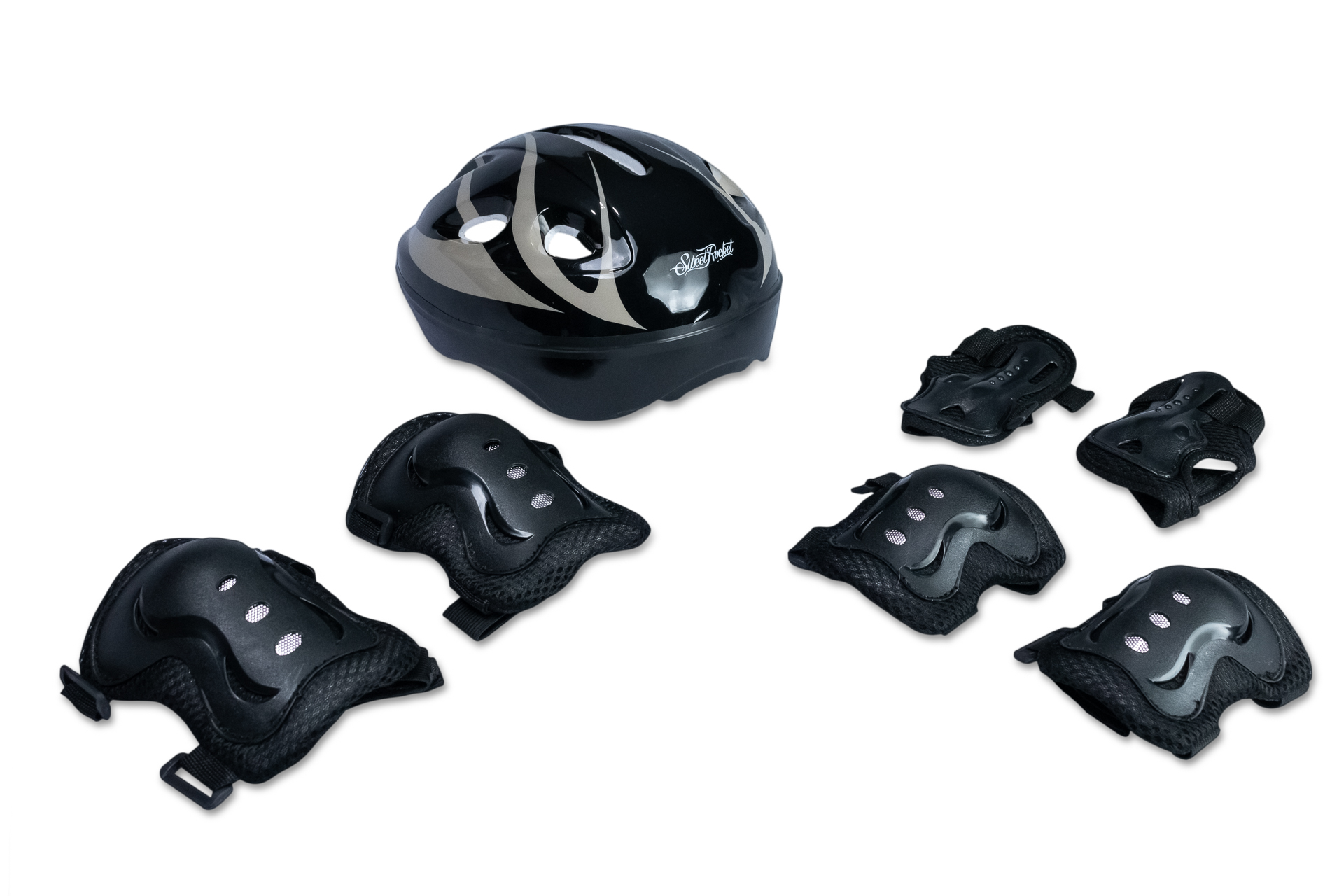 Foto 3 | Patines con Protecciones y Mochila  Sweet Rocket Junior color Negro Ajustables