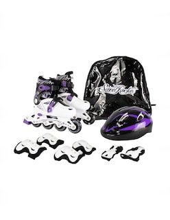 Foto 2 | Patines Protecciones y Mochila Sweet Rocket Color Blanco Ajustables