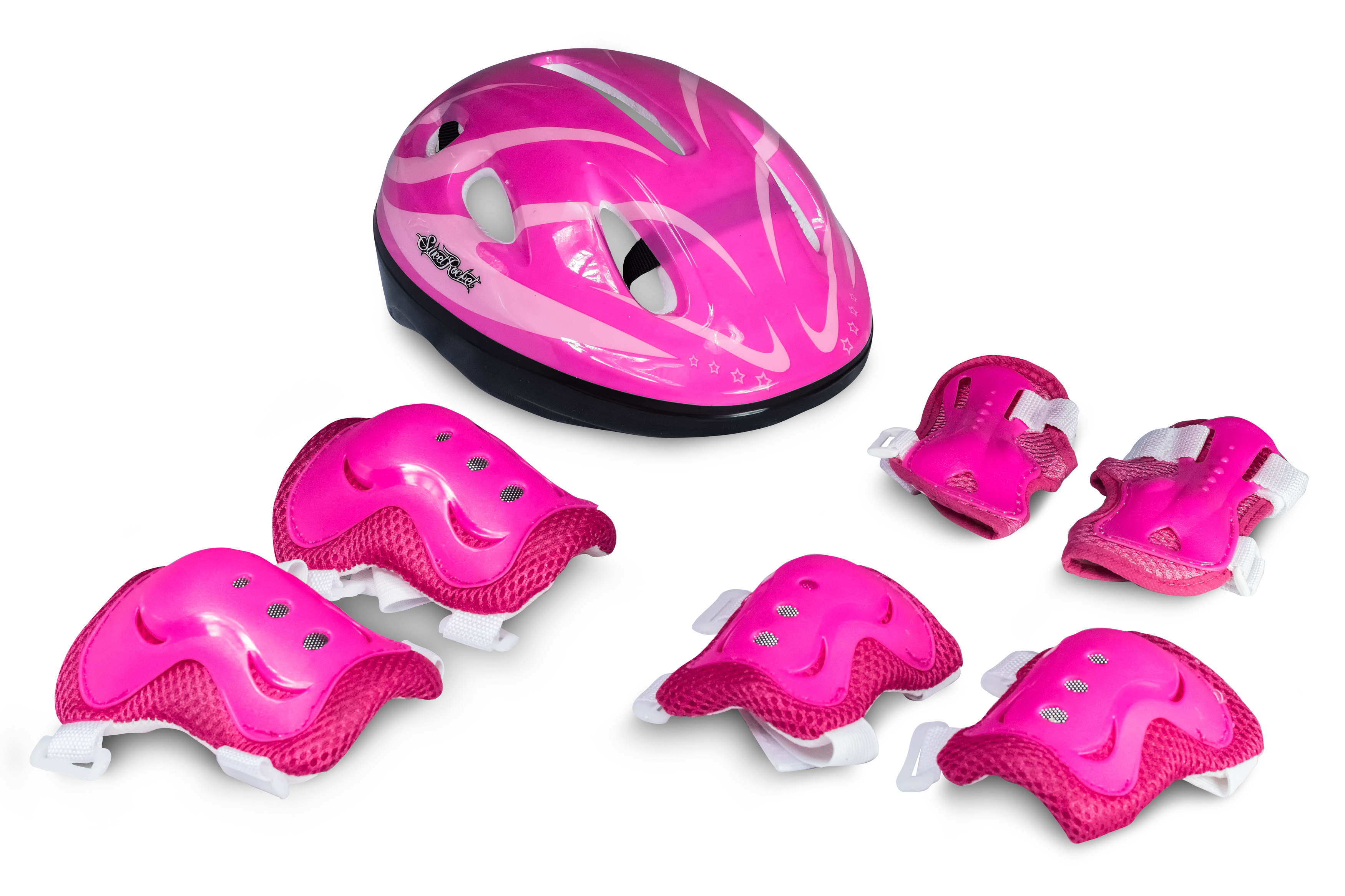 Foto 4 pulgar | Patines Protecciones yMochila Sweet Rocket Junior color Rosa Ajustables